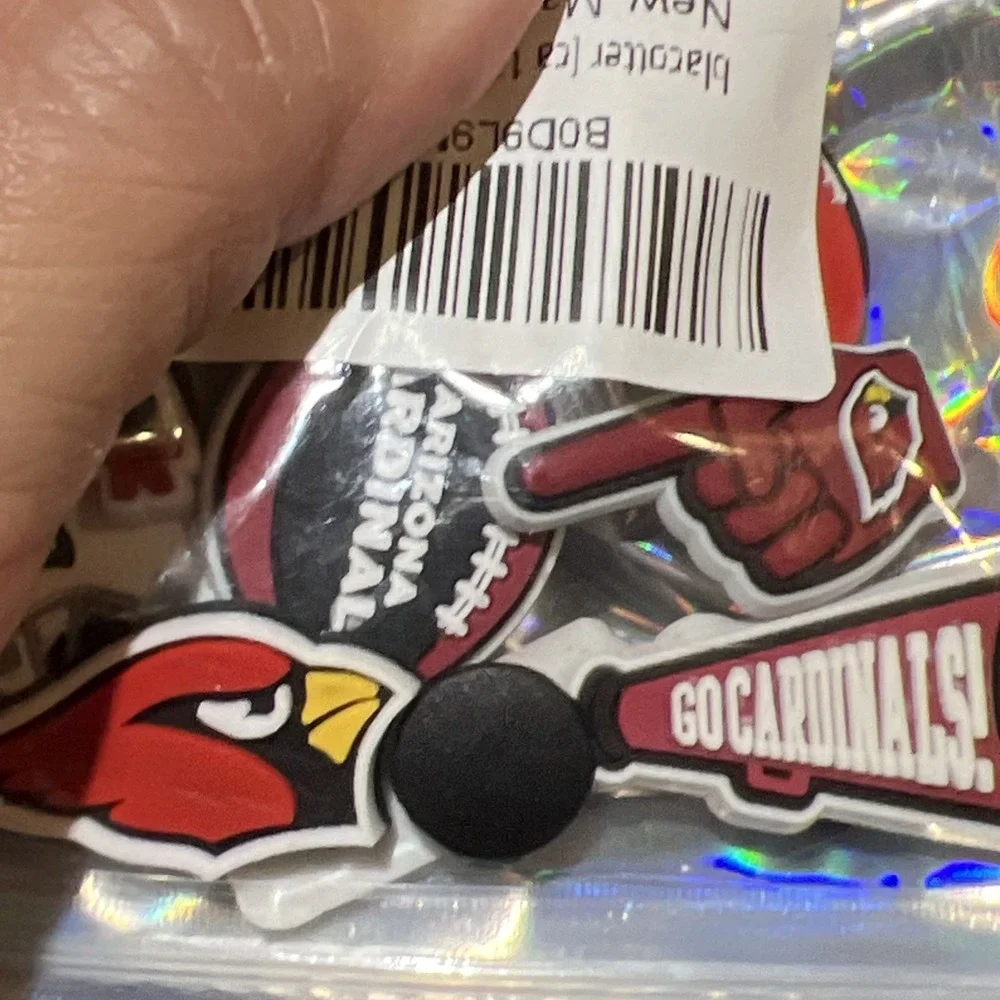 Arizona Cardinals Jibbitz Charms For Crocs 12 Pack‎ New Sealed Football NFL
